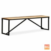 Bench with Wooden Frame and Mango Wood Deck