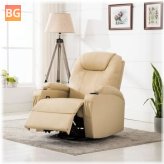 Electric Massage Rocking Chair with 8 Massage Points, Heating Function for Living Room, Office Cream