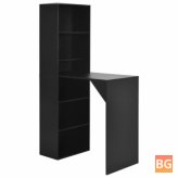 Table with Cabinet - Black 45.28