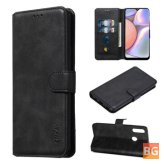 ENKAY PU-C026 for Samsung Galaxy A10S / M01S Case with Magnetic Flip Stand and Multi-Card Slot