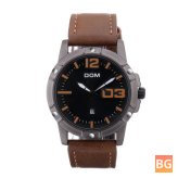 Luxury Sport Wristwatch - Men's Watch with Leather Strap and Waterproof Quartz Movement