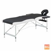 Table with two zones for massage and relaxation
