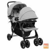 VidaXL Stroller - Light Grey Steel - Luxury Baby Carrier