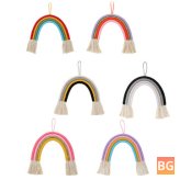 Rainbow Wall Hanging ornaments with Cotton Tassel