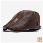 PU Leather Outdoor Beanie Hat with a Cool Look