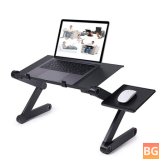 Adjustable Laptop Desk with Cooling Fan and Mouse Pad