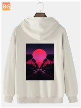 Sunset Graphic Hoodie - Solid Cotton