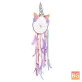 Dream Catcher ornaments - Unicorn Feather