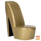Gold Leather High Chair