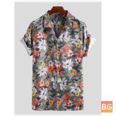 Short Sleeve Floral Print T-Shirts for Men