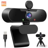 HD Webcam with Mic, Tripod, Cover - for PC/Mac Video Chat & Recording