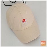 Unisex Cotton Solid Color Flower Letter Pattern Embroidery Baseball Cap