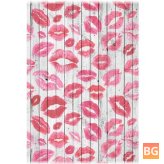 Pink Background Backdrop with Blue Lips - 4x6FT