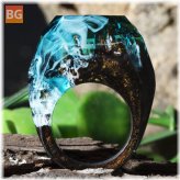 1 PC Resin Ring with a Dried Flower