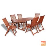 Dining Set with Table, Chairs, and Glasses
