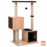 Cat Tree with Sisal Scratching Mat - 104 cm
