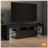 TV Cabinet with LED Lights - Gray 55.1