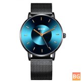 LUXury Men's Watch with a Slim Dial and Waterproof Quartz Movement
