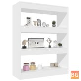 Book Cabinet/Room Divider White 31.5x11.8x40.6