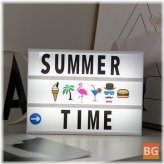 LED Light Box Photo Props with 96 PCS Letter Message Cards - Home Room Decor Night Table Desk Lamp USB/Battery Powered