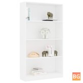 Book Cabinet with Shelves and Doors - White 31.5