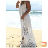 White Crochet Maxi Beach Dress