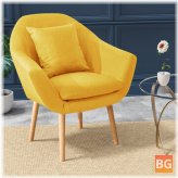 Nordic Candy Color Sofa Chair with Pillow, 125KG Capacity