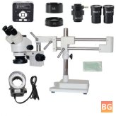 Stereo microscope with zoom and 41MP camera for industrial PCB repair