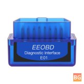 Bluetooth Diagnostic Interface Tool for OBD2 Scanner - EEOBD E01