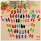 Set of 40 Fashion Doll Shoes for Doll Outfit - Dress