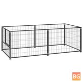 Black 100x70x200 Dog Kennel Cage - Foldable for Cats