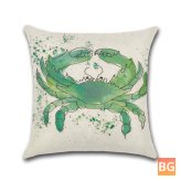 Cotton Linen Pillow Cover for sea turtle - Cartoon Pattern