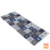 Blue Floor Mat for Kitchen Living Room and Bedroom - Resistance to Slips and Spills