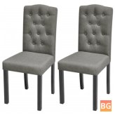 2-pc Fabric Gray Dining Chairs