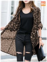 Leopard Chiffon Cardigan for Women