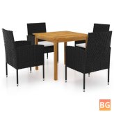 Patio Dining Set - black