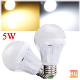 E27 LED Light Bulb - 5W White/Warm White