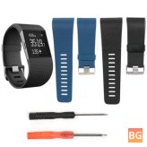 Wristband with Silicone Strap for Fitbit Surge