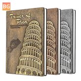 128 Pages Diary with Leaning Tower of Pisa Design