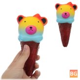 Soft Toy Bear with Ice Cream