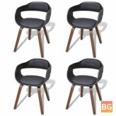 Chairs with arms and legs in black