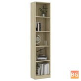 Chipboard Book Cabinet - Sonoma Oak