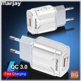 Marjay QC3.0 Fast Charging Cable for Samsung Galaxy S21 Note S20/Note 10/P50/Oxygen Mate40/Mate20