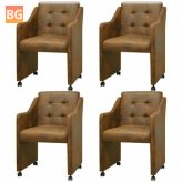 4pc Artificial Leather Dining Chair Set