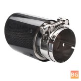 Glossy Black Carbon Fiber Exhaust Tip - Universal Fit (80mm/101mm)