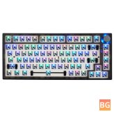 IK75 Pro Keyboard with Customizable Keys - 82 Keys - Hot Swappable - 75% RGB - Wired Bluetooth 5.0 - 2.4GHz - Triple Mode - PCB Mounting Plate - Translucent Black