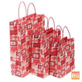 12pcs/lot Christmas Paper Bag Santa Gift Bag Candy Bag Christmas Party Supplies