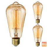 220V ST64 Edison Vintage Light Bulb - 3 Pack