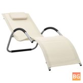 Sun Lounger - Cream and Gray