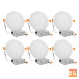 6-Inch Dimmable LED Recessed Light Panel with Junction Box (6/12-Pack)